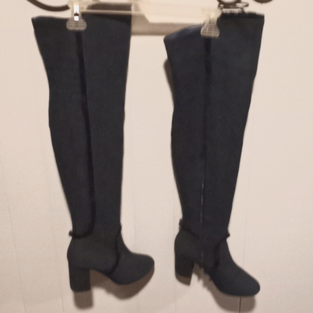 YOKI,, Boots, 7.5 blue jean
